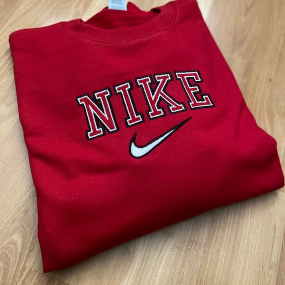 Inspired embroidered crewneck